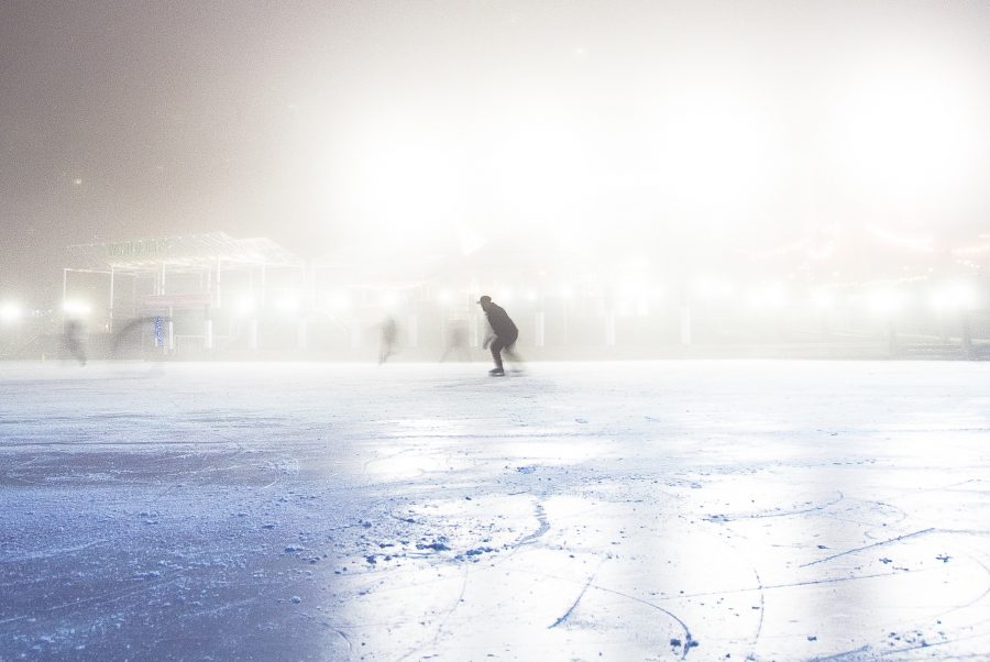 Op de schaatsbaan